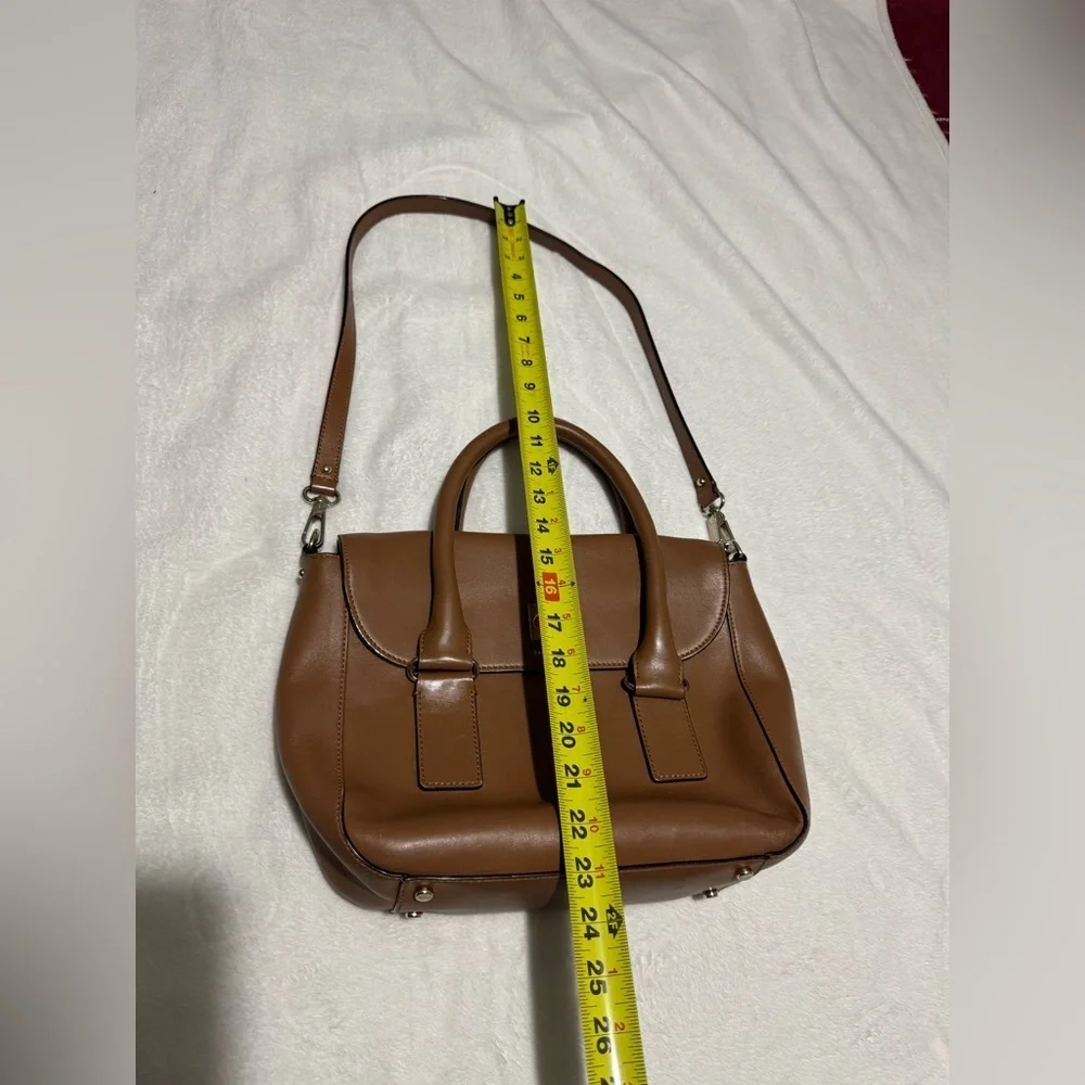 Kate Spade Tan Satchel with Pink Strap